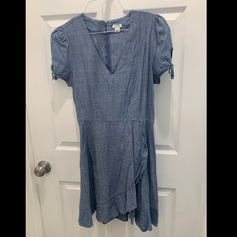 J Crew Chambray Wrap Dress